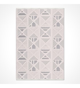 Makine Kaymaz Yıkanabilir Bej Geometrik Triko Salon Halısı Mutfak Halısı Koridor Halısı Yolluk PL01K