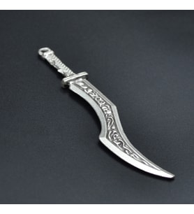 Kılıç Kolye Ucu - Antik Gümüş Kaplama - Kod:189