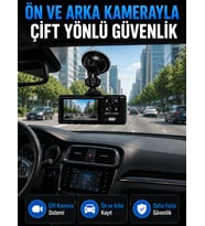 WiFi Çift Kameralı Araç İçi Kayıt Kamerası 1080P Full HD 170° Geniş Açılı Araç Kamerası