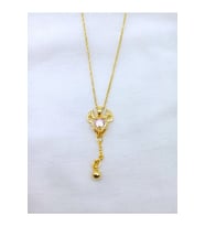 Çelik Zirkon Taşlı Kanatları Hareket Edebilen Sevgi Meleği Gold Kolye - Kalpli (Gümüş)