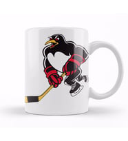 Black Pittsburgh Penguins Kupa Bardak Porselen