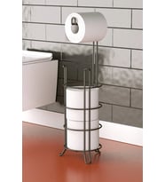 Banyo Tuvalet Kağıdı Askısı Yedekli Ayaklı Siyah MG093