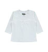 Civil Baby Kız Bebek Penye Sweatshirt 6-18 Ay Somon (Beyaz)