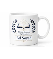İsme Özel Doçent Hediye Baskılı Porselen Kupa Bardak Akademisyen Hediyesi
