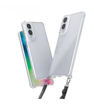 Samsung Galaxy S25 Edge Uyumlu Kılıf Airbagli Takılabilir Askı Aparatlı Zore Snap Silikon Kapak (Şeffaf)