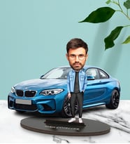 Kişiye Özel Bmw Couple Tasarımlı Karikatür Biblo