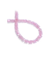 Pembe Kuvars Doğal Taş Yatsı Kare Özel Kesim 10x5mm Dizi