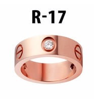Kartier Taşlı Yüzük Rose Renk 17 Numara