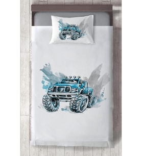 MEKTA HOME BEBEK VE ÇOCUK ODASI Jeep Desenli Yatak Örtüsü