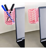 Northcity 3D Baskı Monitor Kalemlik - Petek Desenli Laptop Kenar Altıgen Kalemlik-Pembe