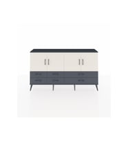 Arges Konsol 6 Raflı 6 Çekmeceli 4 Kapaklı 176x30x99 Antrasit-Aytaşı/Antrasit