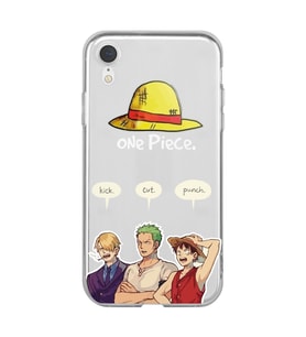 Iphone XR Uyumlu One Piece Karakterler Tasarımlı Şeffaf Telefon Kılıfı