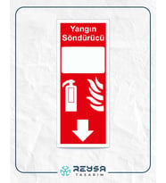 Yangın Söndürücü 21x28 Arkası Sticker