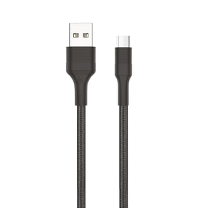 Phixi Force CB431M Hasır Örgü ve Ekstra Güçlendirilmiş Silikon Başlıklı Micro USB Hızlı Şarj ve Data Kablo