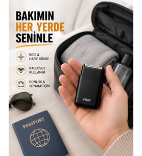 Elektrikli Tıraş Makinesi Çift Başlıklı Ultra İnce Tasarım
