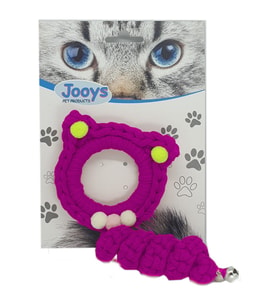 Markapet Jooys Zilli Kedi Örgü İpi 15 cm Pembe