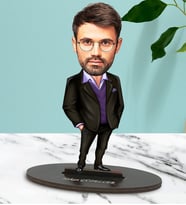 Kişiye Özel Müdür 2 Tasarımlı Karikatür Biblo