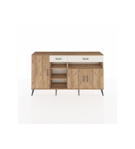 Arges Konsol 5 Raflı 2 Çekmeceli 3 Kapaklı 176x30x99 Çam-Çam/Aytaşı