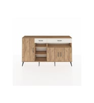 Arges Konsol 5 Raflı 2 Çekmeceli 3 Kapaklı 176x30x99 Çam-Çam/Aytaşı