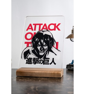 Attack On Titan Ev Titan Eren Severlere Masa Dekoratif Ahşap Obje