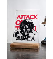 Attack On Titan Ev Titan Eren Severlere Masa Dekoratif Ahşap Obje