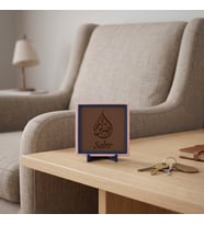 Sabır Yazılı Modern Dekoratif Obje, Ev ve Ofis İçin Anlamlı Masaüstü Aksesuarı 10x10 cm