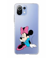 Xiaomi Mi 11 Lite Uyumlu Kapak Minnie Mouse Tasarımlı Şeffaf Silikon Kılıf