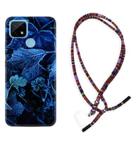 Realme C11 C21 C21Y C25Y C11 2021 Kılıf Boyun Asklı Rasta Silikon Blue Foid 1628