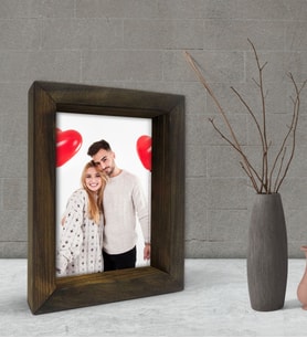 BK Gift Kişiye Özel Fotoğraflı Dekoratif Doğal Masif Ahşap Çerçeve 15x20cm-1 (Beyaz)