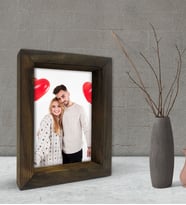 BK Gift Kişiye Özel Fotoğraflı Dekoratif Doğal Masif Ahşap Çerçeve 15x20cm-1 (Beyaz)