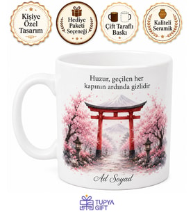 Torii Kapısı Temalı Baskılı Kupa Bardak Japon Kültürü Hediye