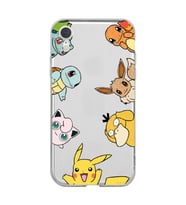 Iphone XR Uyumlu Pokemon Tüm Karakterler Tasarımlı Şeffaf Telefon Kılıfı
