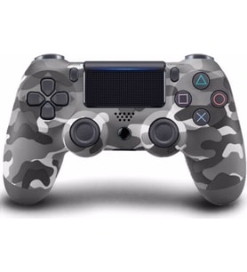 Kontorland PS4 Dualshock 4 V2 Gri Kamuflaj Joystick Kol (Gri - Mavi)