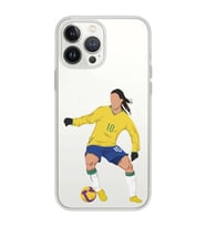 Iphone 12 PRO Uyumlu Ronaldinho Tasarımlı Şeffaf Telefon Kılıfı