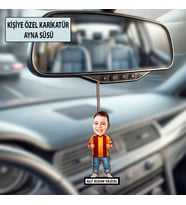 Kişiye Özel Taraftar Karikatür Ayna Süsü – Taraftar Hediyesi