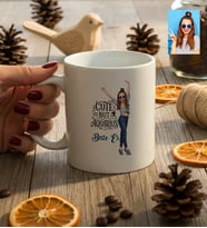 Kişiye Özel Karikatürlü Cute But Aquarius Kova Burcu Kupa Bardak Doğum Günü Hediyesi