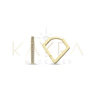 Geometri Taşlı  Altın Küpe AHK108