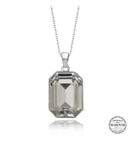 Swarovski Crystal Taşlı Baget Gümüş Kadın Kolye