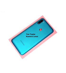 Samsung Galaxy M11 KASA Arka Pil Batarya Kapağı Mavi