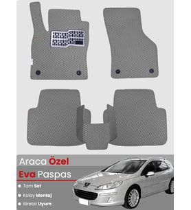 PEUGEOT 407 STATİON WAGON (2004-2010) Uyumlu EVA Paspas Tam Set–Araca Özel,Oto Paspas
