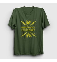 Presmono Unisex Haki Chicken Dinner Pubg T-Shirt 29970tt (Haki)