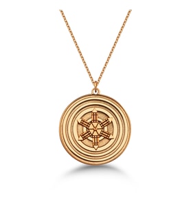 Atlantis Mandalası Gümüş Kolye (Rose Gold Altın)