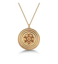 Atlantis Mandalası Gümüş Kolye (Rose Gold Altın)