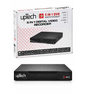 UPTECH 5 Kameralı Güvenlik Kamera Seti 2MP 1080P Full HD 6 Atom LED Gece Görüşlü 320GB HDD 5525