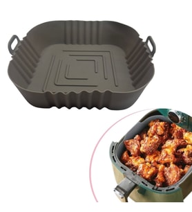 Renkli Isıya Dayanıklı Yıkanılabilir Silikon Fırın Ve Airfryer Kare Model Pişirme Matı 20 Cm (4767)