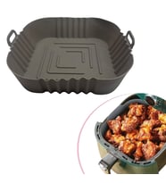 Renkli Isıya Dayanıklı Yıkanılabilir Silikon Fırın Ve Airfryer Kare Model Pişirme Matı 20 Cm (4767)