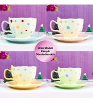 Kurdele Desenli Kahve Kupası BM-2329 (Karışık)