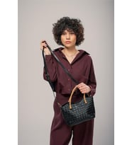 ÇÇS Bej Kadın El ve Omuz Çantası 17844 (Siyah)