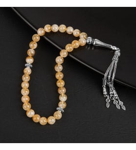 Sitrin Doğal Taş Tesbih 33lük - 8mm (Çok Renkli)
