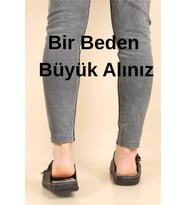 Yumuşak Deri Ortopedik Ve Hafif Taban Çift Toka Ayarlanabilir Erkek Terliği Çeyiz Terlik